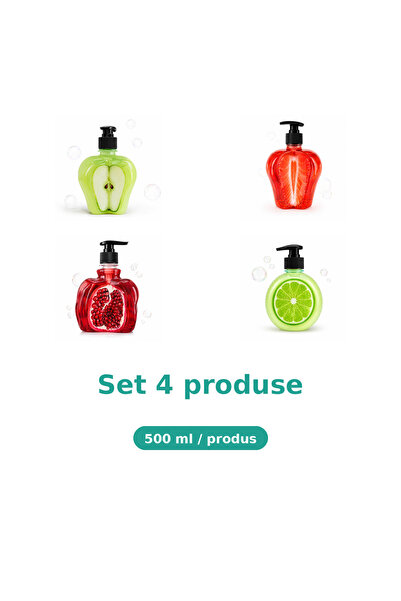 Tasty Set 4 Produse Tasty, Mix Mar Piele Sensibila, Capsuni, Rodie, Lime