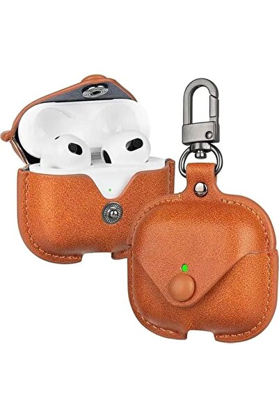 GENERAL AirPods Pro - Pro 2 Premium Leather Case with Metal Keychain Clip – S...