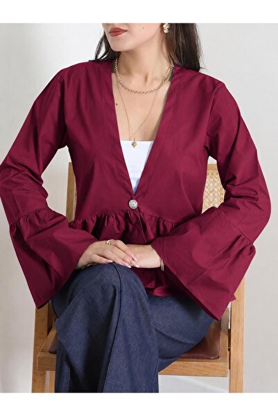 GOOD&DESS Poplin Buttoned Shirt Jacket