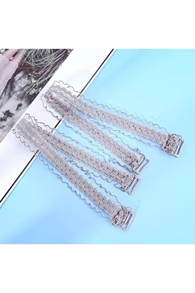 BADELMİRA Stylish Looking Gray Lace Bra Straps Adjustable 1 Pair