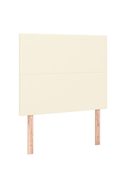 vidaxl Tăblie de pat crem 90x5x118/128 cm piele ecologică