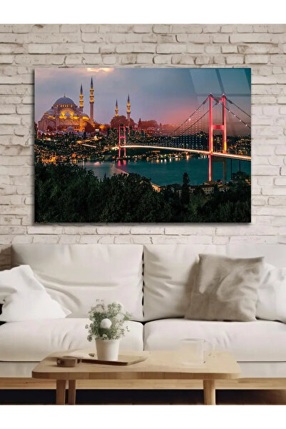 Ender Express İstanbul Boğaz Köprüsü Cami Gün Batımı Gece Işıklı Şehir Manzar...
