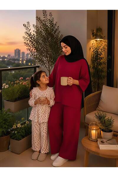 1way Comfortable and Stylish Home Pajamas, Striped T-Shirt and Wide-Leg Pants...
