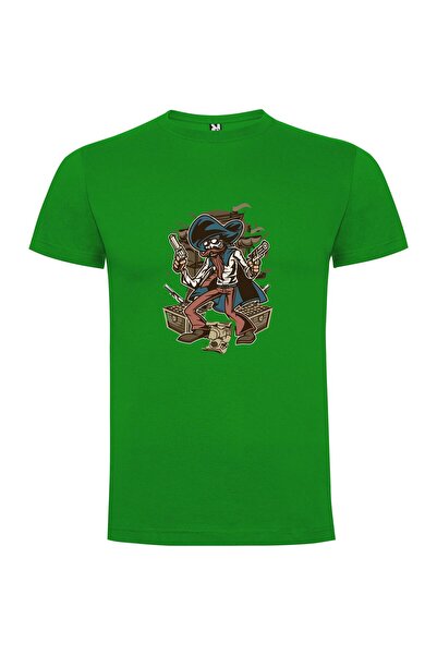 iLovePrints Pirate Skeleton Gunslinger Tshirt