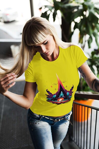 iLovePrints Abstract Cosmic Pyramid Tshirt
