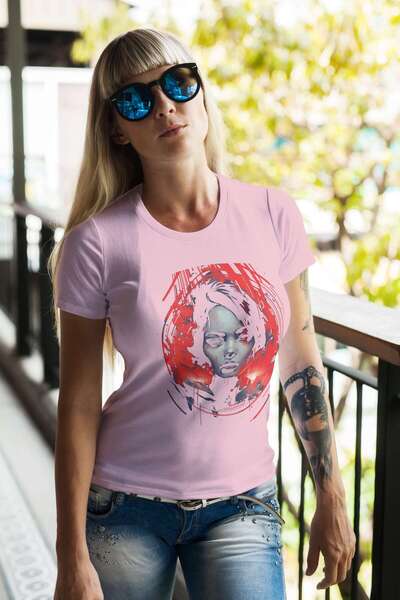 iLovePrints Abstract Portrait of a Woman Tshirt