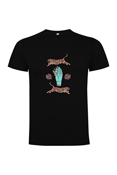 iLovePrints Tiger Hand Tattoo Flash Tshirt