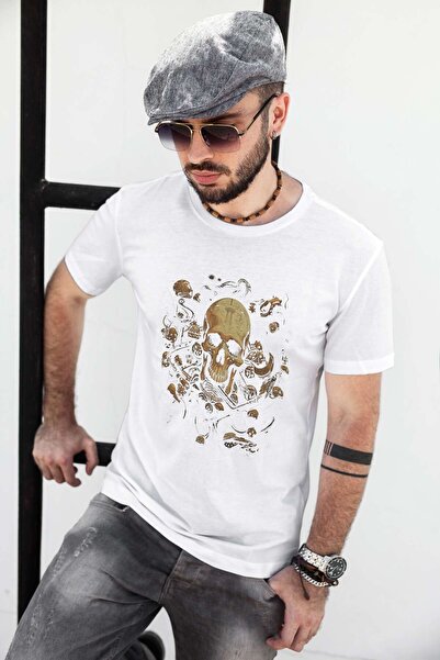 iLovePrints Skull in a Detailed Abstract Design Tshirt