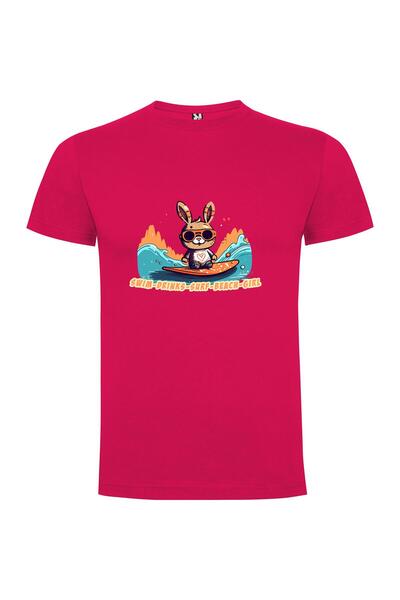 iLovePrints Bunny Surfing Sensation Tshirt