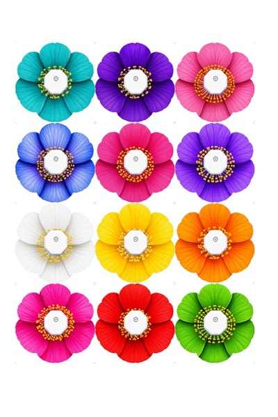 Dia BandTR FLOWERS - Ican I6 Sensör Koruyucu Bant 12'li Paket