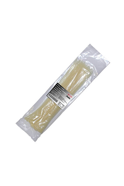 Generic Διάφανα Λευκά Δεματικά καλωδίων - tire up, 368 x 3,6 mm, 100τμχ