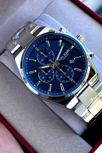 Tom Jones London Original 2 Year Warranty Men's Wristwatch Steel Band 3 Atm W...