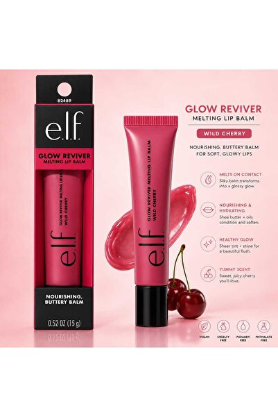 ELF e.l.f. Glow Reviver Melting Lip Balm - Wild Cherry - 0.52oz