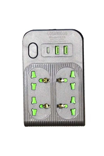 Generic High Power 2500W Multi-Outlet Surge Protector with 4 Sockets & Type-C...