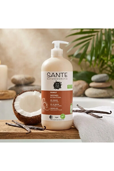 Sante Gel de duș Family cu cocos și vanilie, curățare delicată cu surfactanți...