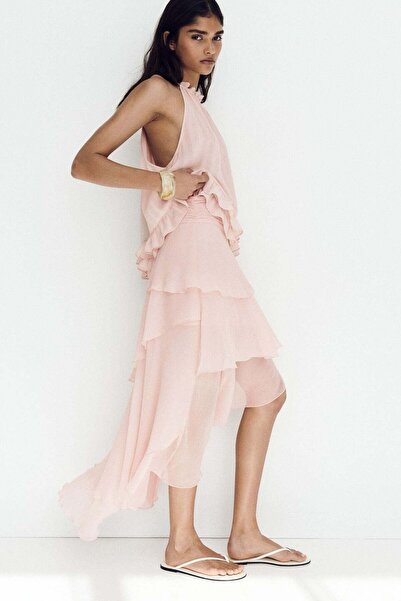 H&M Tiered chiffon skirt