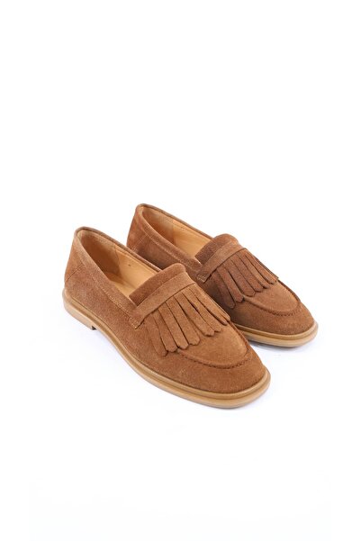 Jande Tassel Detailed Suede Look Loafer Women's Shoes – Casual Elegance and C...