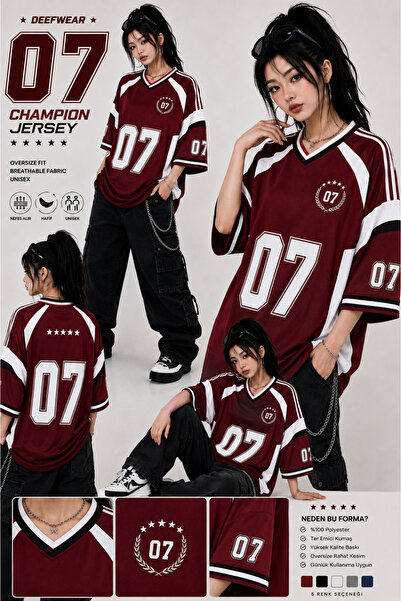 DEEFWEAR Champion 07 Jersey Oversize Streetwear Forma