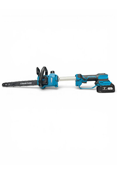 O.M.D Drujbă electrică cu 2 baterii 48 V – Lamă de 12 inch, telescopică 30 cm