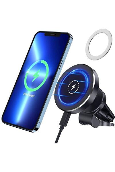 Generica 15W Wireless Fast Car Charger & Phone Mount – HD Glass Surface, Stro...