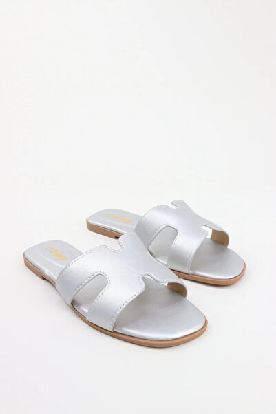 VİNY Women's Flat Slide Sandals – Elegant Open Toe Slip-On Slippers, Casual C...