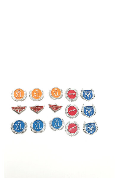 lina oto aksesuar 15Pcs of New Metal Badges in Our Assortment with Bands