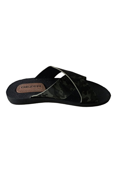 GEZER Papuci barbati, Gezer, camuflaj negru, marime 40