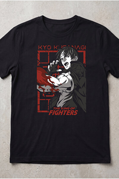 Silkensoul تي شيرت The King Of Fighters Kyo Kusanagi Retro Game مطبوع عليه تص...