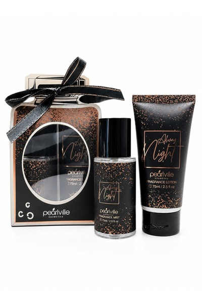 Pearlville COSMETICS ALWAYS NIGHT Gift Set - 75ml Fragrance Mist & 75ml Body ...