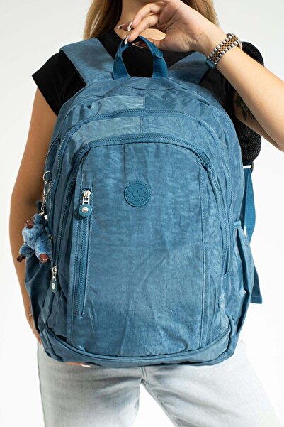 NEMO BAGS Unisex Turquoise School Bag, 16 Inch Laptop Travel Handbag, Crinkle...