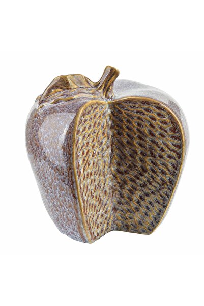MONDEX Figurină decorativă ceramică Saggio Măr 17x9x17 cm Maro/Albastru 1 buc.