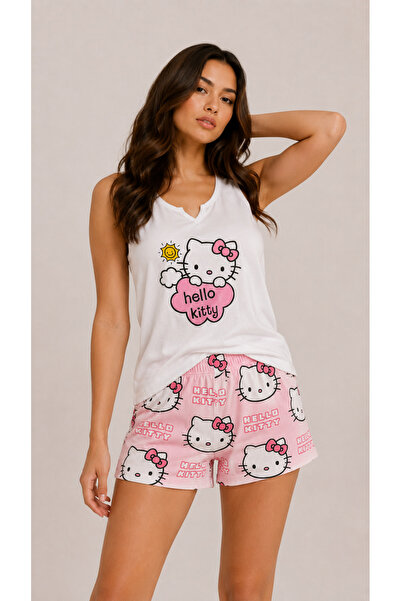 BLACKPERA Renki Baskılı Tiril Viskon Kumaş Ev İçi Pijama Takımı