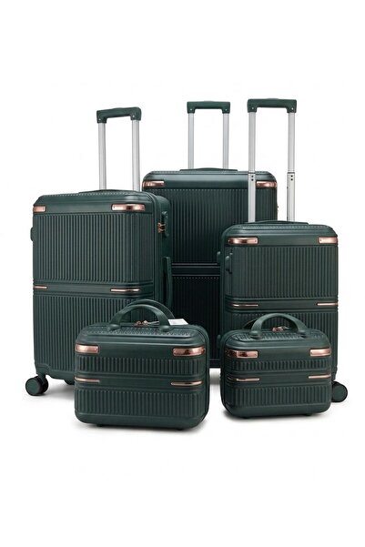 DAY BY DAY Fiber Glass Luggage Travel Suitcase 5 Pieces Anti-Breakage Suitcas...