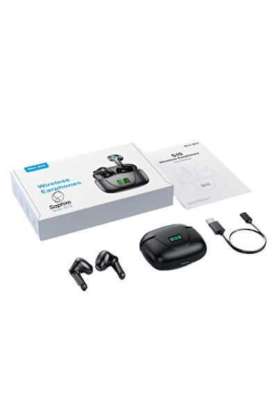 OEM Căști wireless in-ear Saphiro S15, Sport, Stereo, Bluetooth 5.2, Negru