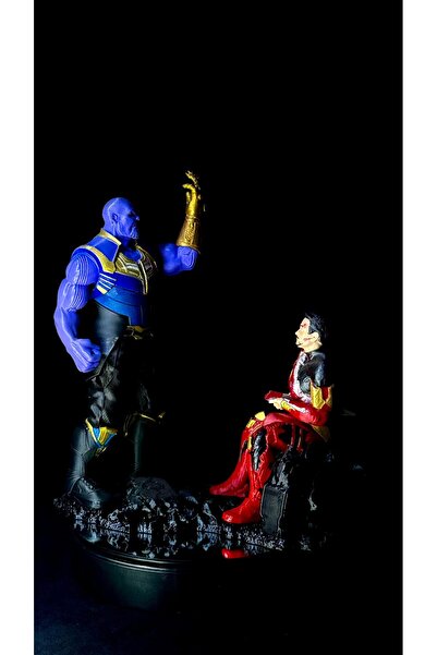 AREZ 3D FİGÜR Marvel Iron Man & Thanos Dekoratif Koleksiyon Figürü 30 Cm