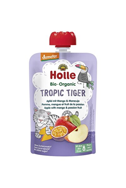 Holle Piure de mere cu mango si fructul pasiunii pentru copii 8 luni,