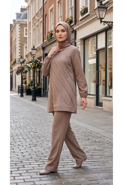 asia collection Flock Pattern Two-Piece Set