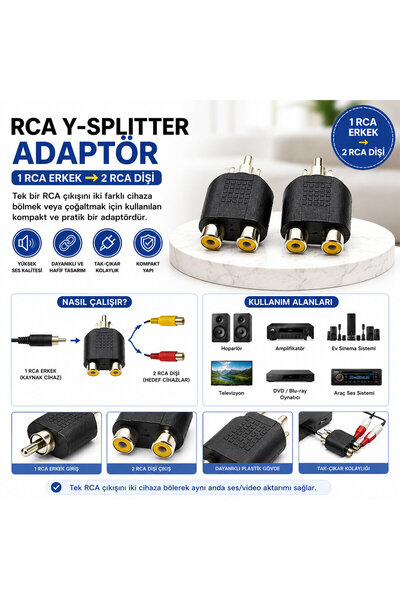 100 Adet - KRT-1133 RCA RCA APARAT