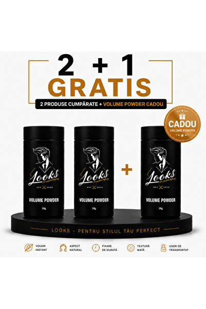 LooksConcept 2 + 1 GRATIS - Pudră de volum(bărbați) - PROMO