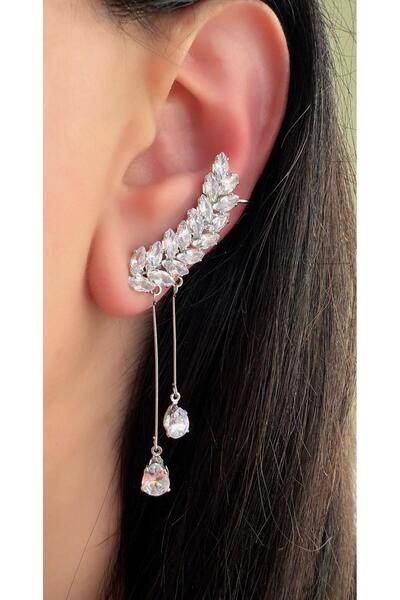 Store Diva Charm Sparkling Women's Silver Color Earrings