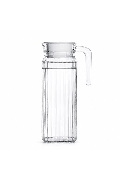 OEM Carafă de sticlă pentru apă, suc, limonadă, cu capac, 1L