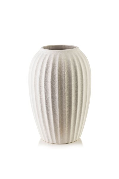 MONDEX Vază decorativă Polirășină MANON 15x8x25 cm Bej 1 buc.