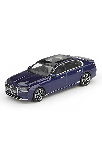 mini gt 1/64 Bmw I7 Xdrive60 Tanzanite Blue Metallic - Blister Pack Mgt01111-Bl