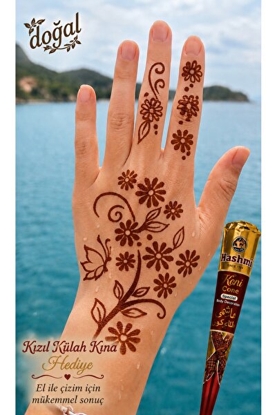 hennadibace Kına Kalıbı El Deseni (GEÇİCİ DÖVME ŞABLONU) Hint Kınası Henna Ta...