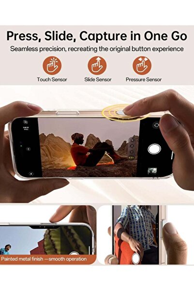 YoYoTech Magnetic for iPhone 16 Pro Max Case with Sensitive Camera Control Capture Button, [Not-Yellowing]