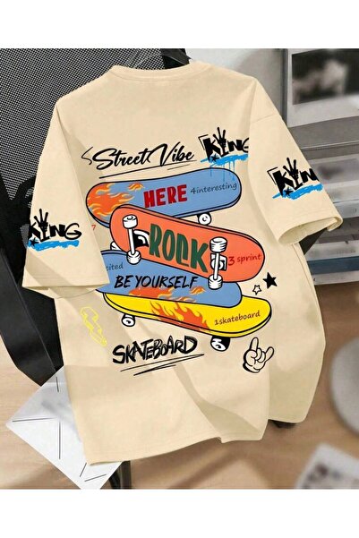 EFFRENATU Skateboard Printed Men's T-Shirt - Street Vibe King Y2K