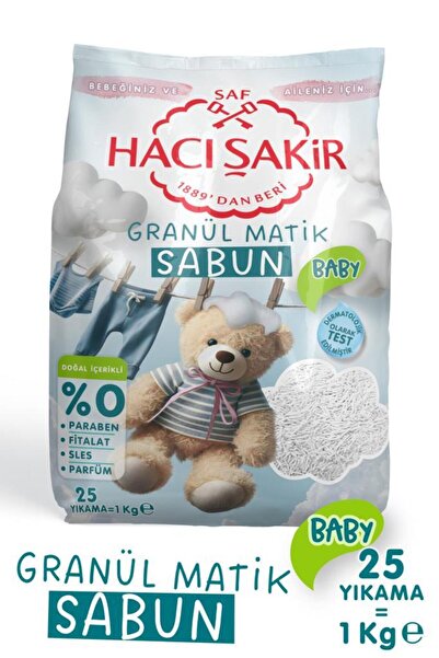 Hacı Şakir Bebek Çamaşırları Için Hipoalerjenik Granül Matik Sabun 1000 G