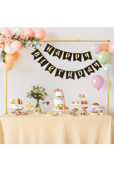 GGEROU Metal Arch Backdrop Stand with Clamps Adjustable Over The Table Rod St...