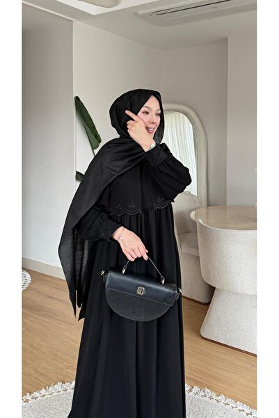 NİLNUR MODA فستان بعباءة مطرزة من نيو سيزون نيسبر