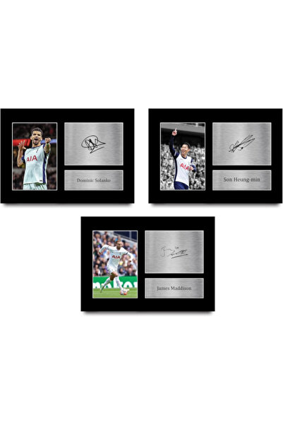 HWC Trading A4 Kane, Heung-min & Kulusevski Collection of 3 Gifts Printed Sig...
